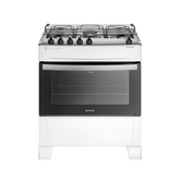 Fogão 5 Bocas Branco com Mesa Inox Atlas Atenas Bivolt