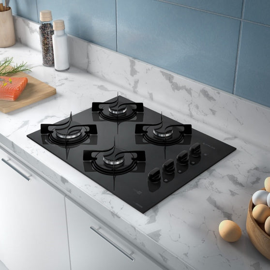 Cooktop 4 Bocas Preto com Mesa de Vidro Atlas Agile Up Bivolt