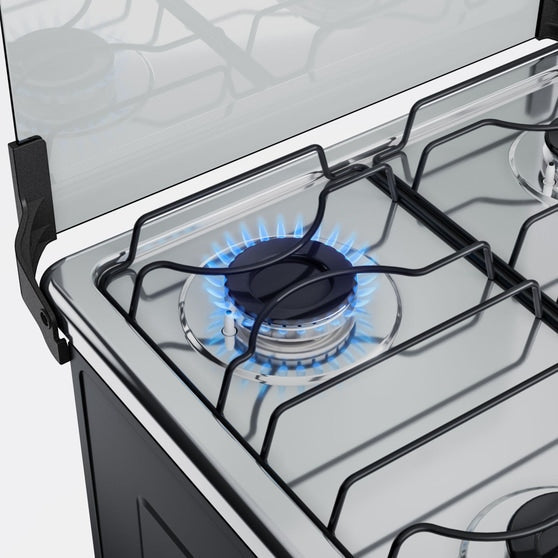 Fogão 4 Bocas Preto com Mesa Inox Atlas Agile Up Bivolt