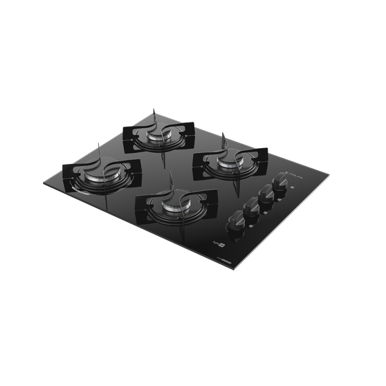 Cooktop 4 Bocas Preto com Mesa de Vidro Atlas Agile Up Bivolt