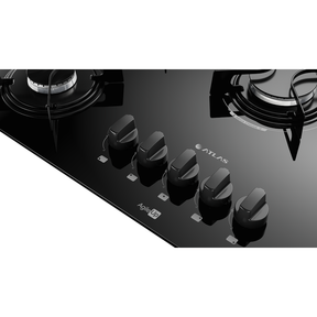 Cooktop 5 Bocas Preto com Mesa de Vidro Atlas Agile Up Bivolt