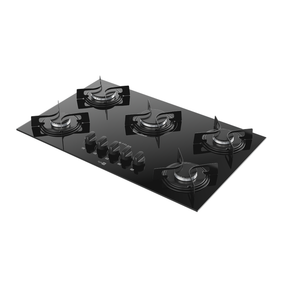 Cooktop 5 Bocas Preto com Mesa de Vidro Atlas Agile Up Bivolt