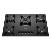 Cooktop 5 Bocas Preto com Mesa de Vidro e Tripla Chama Atlas Agile Up Bivolt