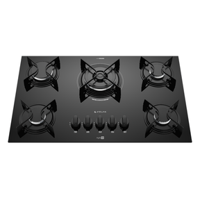 Cooktop 5 Bocas Preto com Mesa de Vidro e Tripla Chama Atlas Agile Up Bivolt