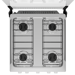 Fogão 4 Bocas Branco com Mesa Inox Atlas Coliseum Plus