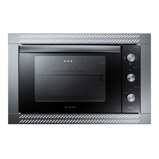 Forno de Embutir Elétrico Preto 44L com Grill e Timer Atlas U Top