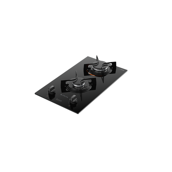 Cooktop 2 Bocas Preto com Mesa de Vidro Atlas U Top Bivolt